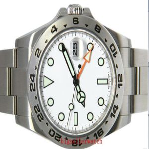 Luksusowy zegarek wysokiej jakości 42 mm Explorer II 216570-77210 White Dialasia ze stali nierdzewnej 2813 Ruch Mechaniczne automatyczne zegarki męskie B206R