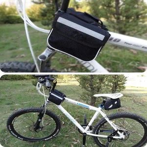 Shopping Bags Bike Frame Front Tube Bag Bicycle Rainproof Mountain Two Side Pouch Phone Holder Saddle