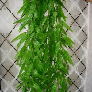 Fiori decorativi 10pcs/lotto da 180 cm piante artificiali foglie di salice foglie di plastica di fiore di plastica per casa decorazione del matrimonio.