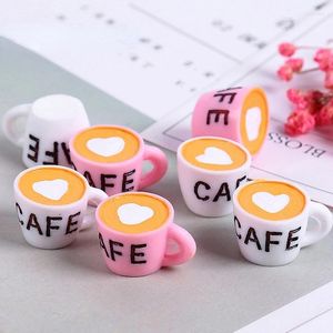 Dekorative Figuren 10 PCs Mini Kaffee Flasche Tassen Flachback Harz Cabochon Verschönerung für Scrapbooking Food Toy Home Decors Handwerk DIY