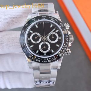 AAAAA MĘŻCZYZN 40 mm 4130 Top Momanical Ruch Watch Ceramic Bezel 904L Pasek ze stali nierdzewnej Fabryka produkcyjna Wysokiej jakości zegarki Wysokiej jakości