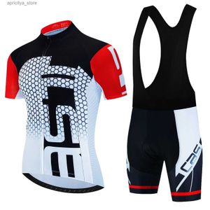 Rowerowe koszulki 2023 rowerowe koszulki rowerowe MTB MENS CYKLING MAILLOT Summer Cyc T-Shirt Shorts Suit Triathlon Mountain Bike Ubrania L48