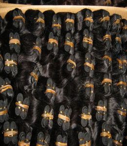 Billigaste indiska hårkroppsväv mjukaste mänskliga hår 8 tum färg1b och 2 20st Lot Express 4633322