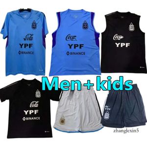 2024 Argentina Training Vests Soccer Jerseys Kids Otamendi de Paul L.Martinez Kun Aguero Dybala di Maria Maradona Tagliafico National Team 24 25 Fotboll M 69