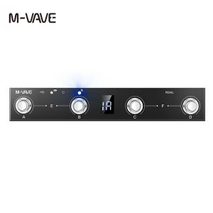 Cables Mvave Chocolate Bt Wireless Midi Controller 4 Footswitch Supports Usb Midi Foot Controller Pedal App Control Guitar Pedal