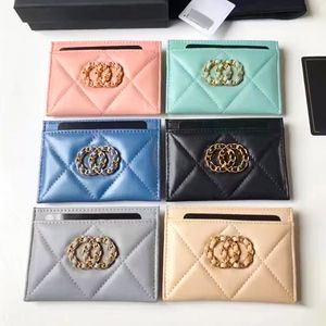 CC Card Titulador Designer Carteira Pursa acolchoada 7a Candidelas de moedas de qualidade Womens Caviar titular de couro Luxurys mass Poke Card Mini Carteiras Zippy