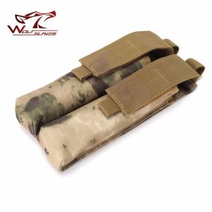 Akcesoria NOWOŚĆ AIRSOFT MOLLE WAUPT DOUBLE P90/UMP MAGAZYN WODLIGICZNYCH TAKTYCZNA TABY HUNTICAM MAG Case Pas Pas Torebki kamizelki