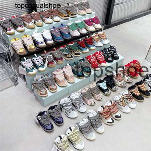 Laveins Lanvinlies Laceup Platformhorsle Scarpe in maglie Sneakers Sneaker straordinarie sneaker in pelle gustiera in pelle in pelle ceretta in gomma in gomma nappa uomo donna nyy9 qxm4