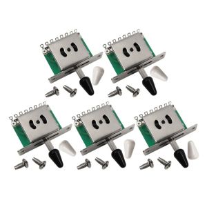 Cables FLEOR 5pcs 5 Way Pickup Selector Switch Electric Guitar Toggle Switch with 2 Tips for TL ST Guitar