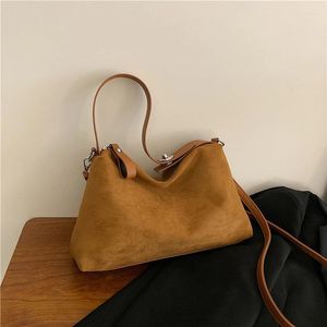 Hobo Faux Suede Sense delle borse a mano di lusso Hobos Simple versatile di alta qualità spalla per donne 2024 Fashion casual