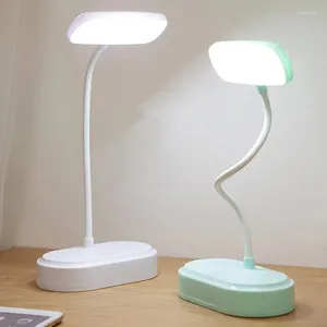 Bordslampor LED -lampa USB -laddningsbart ögonskydd skrivbord sovrum sovrum fällbar läsning