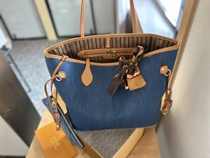 Designer Bags vintage denim Shoulder Handbag Purse bag women jeans Never Crossbody Boston Pillow Totes large capacity H6666999