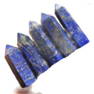 Figurine decorative 40-50 mm Lapis naturale Lazuli Quarzo Crystal Point Wand Obelisk Rock Stone Reiki-1pc