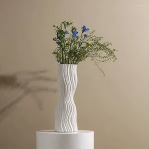 Vazolar Zarif Vazo Dekorasyon Orijinal Açık Modern Süs Seramik Düğün Masa İskandinav Tasarım Beyaz Vaas Ev Dekor