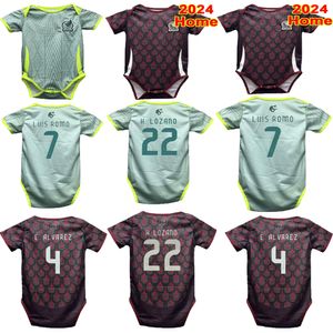 2024 Meksyk Baby Baby Wysokiej jakości i lekkie koszulki piłkarskie H. Lozano Araujo G.ochoa Rodriguez E.Sanchez Arteaga J.Gallardo Home Away Football Shirts BB krótkie rękawy