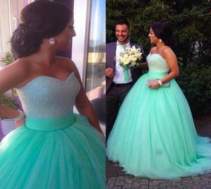 Nya 2020 Mint Quinceanera Dresses Ball Gowns Coral Sweetheart With Tull Beaded Sweet 16 Debutante Gowns 15 Years Party Dress Qs185472324