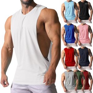 Tanque de tampas masculinas athleisure pura color sem mangas coletes coletes colet