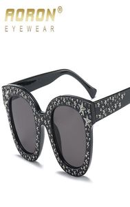 Sunglasses Pink Rhinestone Star Men Unisex Brown White Big Designer Black Shades For Women Female Uv4002688074