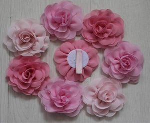 20pcs 8 cm Soft Chiffon Fabric Clip Flowers for Girls Hair Accessory Bambies Flowers Flowers per clip per bambini Flowers14836454959
