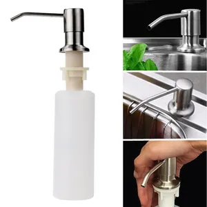 Dispensador de sabão líquido Aço inoxidável Cabeça ABS Detergente do banheiro da cozinha Detergente para dispensadores de loção Ferramentas