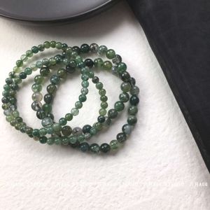 Instagram Einfacher und grünes Kristall -Achat -Frauen -Singles Circle Student Vielseitiges Armbandschmuck