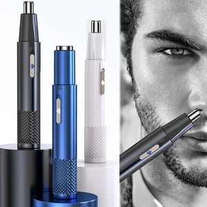 Electric Shaving Nose Hair Trimmer For Men Double Blade Nose And Ear Trimmer Clipper Hair Removal Rechargeable Razor Shaver 240401