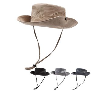 春の夏、新しい屋外登山ジャングル旅行釣りのサンシェードと日焼け止めのための男性用漁師の帽子