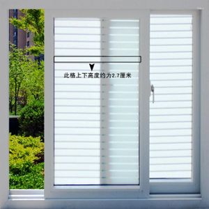 Adesivi per finestre 35,4 x 78,8 pollici Stripe bianche Film glassate PVC Autodesivo Privacy Glass in vetro colorato