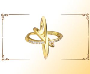 Projektowanie osobowości Pierścionki Złote Srebrny kryształowy pierścień Knuckle Midi Pierścienie dla kobiet Pierścienie mody Pierścienie Biżuterii 3016049