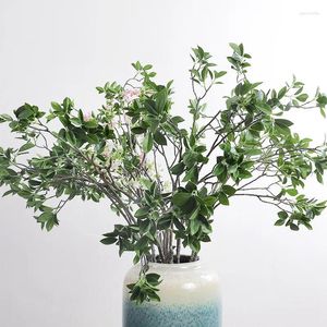 Fiori decorativi htmeing 1pcs eucalipto artificiale rami verdi piante vera foglie foglie finte ficus albero vapore