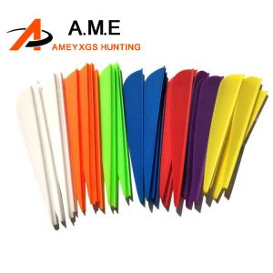 Darts 100pcs Pena de borracha de 3 polegadas Arco -flecha Fletching Elasticidade de alta elasticidade Plástico Target Fletch Sport Shooting Acessórios de caça