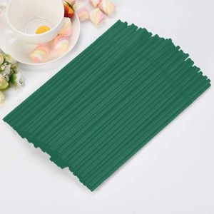 Plados de bebida 100pcs plástico descartável de plástico extra longa de cores brilhantes de palha flexível para barra de banquetes