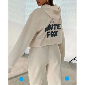 White Foxx Hoodie Designer Women Tracksuit Sets Two 2 Piece Set Whitefoxx Women Clothes Clothing Set Sporty Long Sleeved Pullover Hooded Tracksuits Spring 425