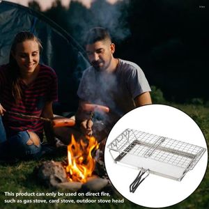 Werkzeuge Platz sparsames Grill Netz faltbar Edelstahl Toast Rack Premium Camping BBQ Supplies für Outdoor Grillen-Röstenbrot