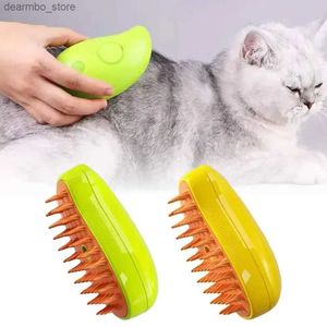 Rengöringsborstar Cat Steam Brush Steamy Do Brush 3 In 1 Electric Spray Cat Hårborstar för Massae Pet Roomin Comb Hårborttagning Combs L49