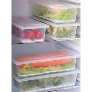 Storage Bottles Moisture-Proof Drain Fresh Box Rack Fridge Kitchen Refrigerator Organizer Basket Container Sealed