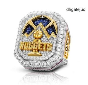 2022 2023 Nuggets Basketball Jokic Team Champions Championship Ring con il repasto per i fan di un drop di legno per la spedizione
