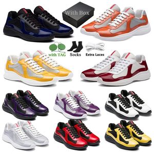 2024 Hochqualität America Cup XL Grüne Schwarze Casual Schuhe Patent Ledernetz Nylon Trainer Herren Designer Sneakers Cloudbust Thunder Runner Männer Schnüre-up Sneaker No53