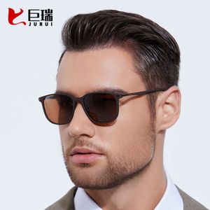 New Round Frame Polarized for Drivers, Night Vision Goggles, Sunglasses, PC Spring Leg Men's Sunglasses