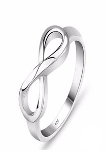 Moda Silver Color Infinity Ring Eternity Ring Charmms Friend Gift Brindle Love Symbol Moda Rings For Women Jewelry6343895