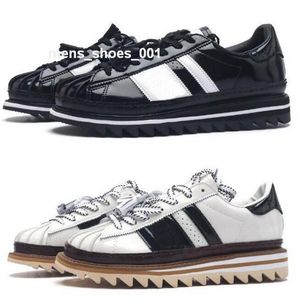 Original -Superstares 2024 Designer Männer Frauen lässige Schuhe Sneakers Sleafers Clot von Edison Chen White Black Kristall Sand X Skate Mann Frau Größe 36 - 46