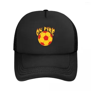 ボールキャップ男性のためのファッションサッカー火災の野球帽子の息子様式のトラック運転手の帽子パフォーマンス