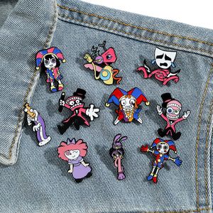 Baby Girl Kids Boys Clown Emamel Pins Söta anime filmer spel hårda emalj stift samla tecknad brosch ryggsäck hatt väska krage lapel märken