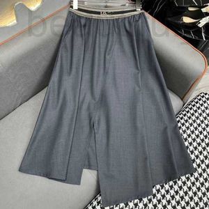 Basic & Casual Dresses designer Early Spring New Nanyou LOE Simple and Elegant Luxury Feel Embroidered Letter Splicing Skirt hem Half skirt at Waist J8J2