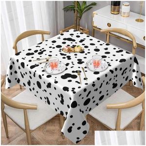 Bordduk Dalmatisk plats Tdukeldduk Animal Print Protection Modern Bankett Julfest Design er Decoration Drop Delivery Home G OT3UB