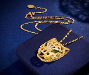 Nuovo designer di stile Leopard pietre piene collana a ciondolo collane a catena dorata per uomini e donne amanti del matrimonio festa di gioielli 4959503