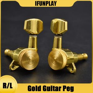 Cables 6pcs Auto Locked Locking String Guitar Tuning Pegs keys Tuners Machine Heads for ST TL Electric Acoustic Guitar Gold