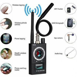 SISTEMAS K18 Multifuncional Anti Mini Bug Audio Spycamera Detect GSM Finder GPS Lens RF RF Rastreador de câmera sem fio Detector de câmera sem fio