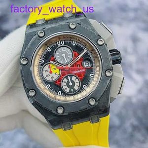 Ikonische AP -Armbanduhr Royal Oak Offshore -Serie 26290io Lin Zhiying gleiches geschmiedetes Kohlenstoff/Titan -Metall Automatische mechanische Herren Uhr