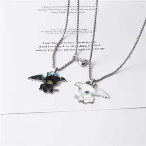 Pendant Necklaces Punk Fashion Design Black And White Demon Necklace Men's Cycling Rock Party Accessories Gift Wholesale